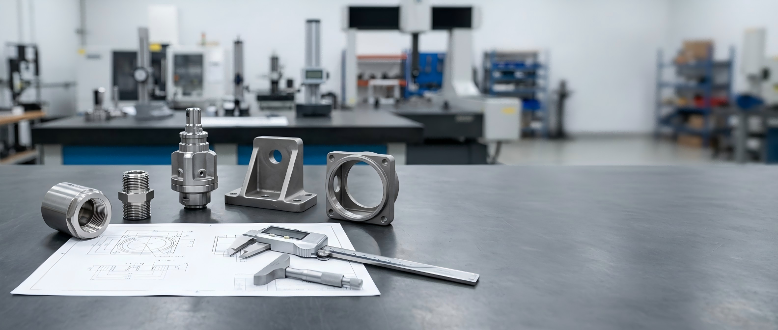 Custom Power and Instrumentation Parts Manufacturing Finished custom steel power and instrumentation parts with engineering drawing and inspection tools