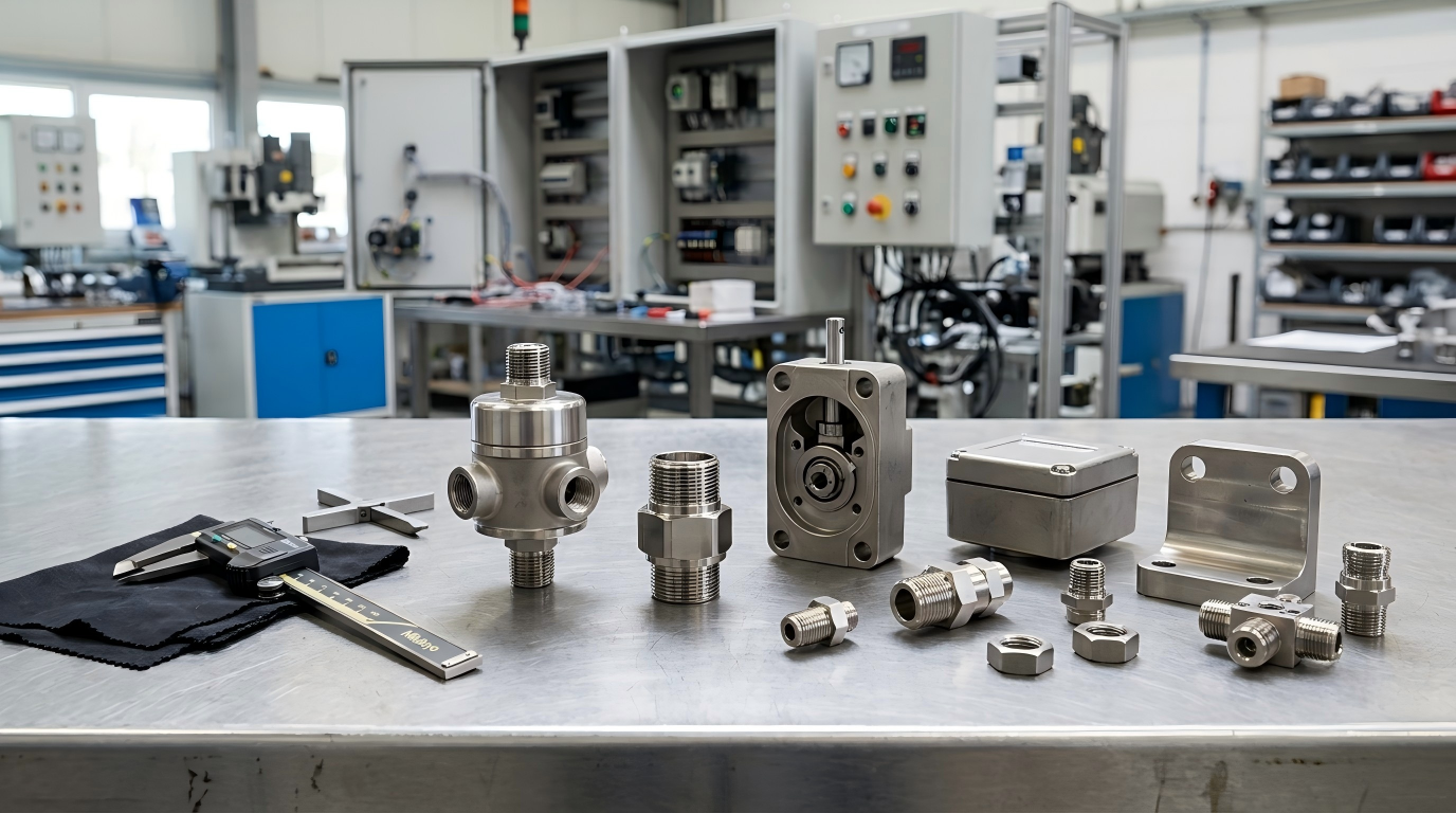 Custom Power & Instrumentation Parts Custom power and instrumentation parts including sensor housings, actuator components, mounting brackets and threaded connectors