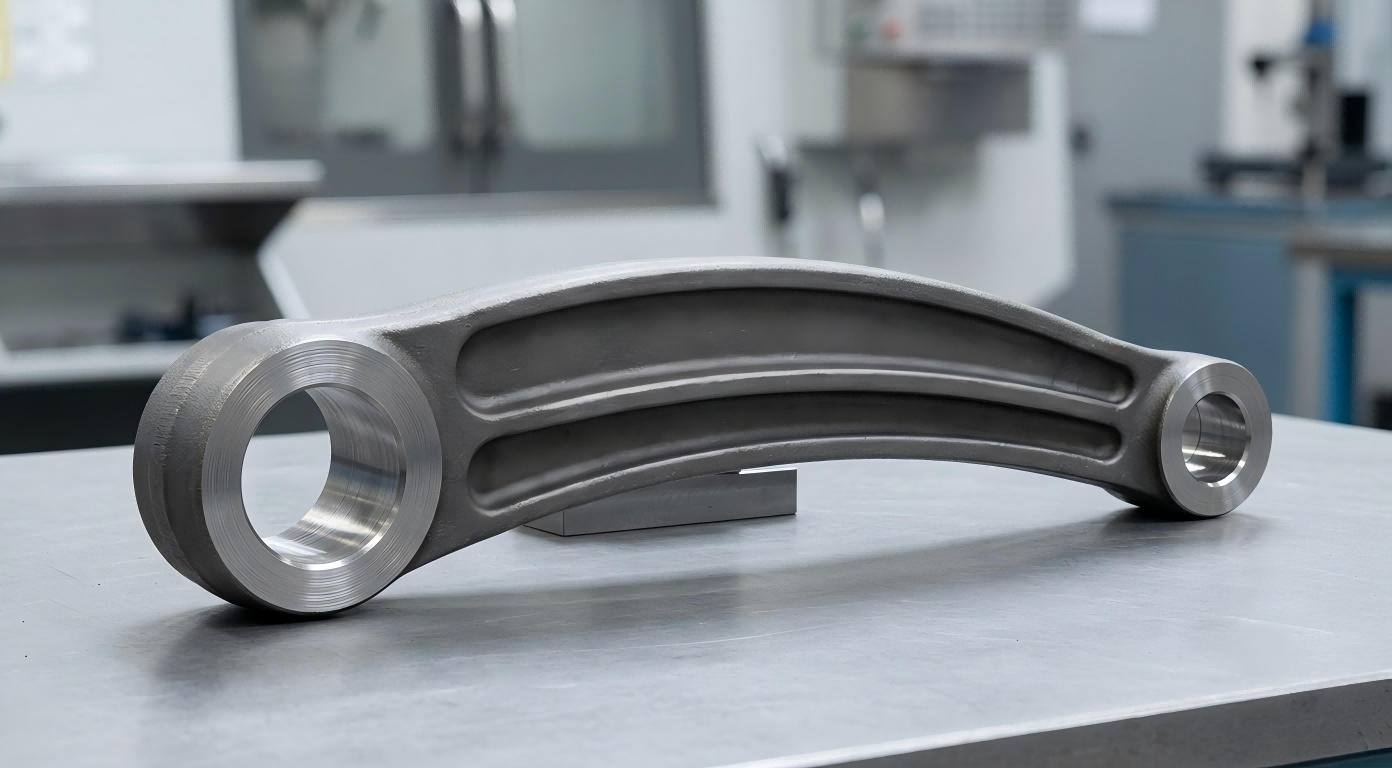 Alloy Steel Linkage Arms | Cast Machinery Parts Custom alloy steel linkage arm with machined pivot holes, reinforced bosses and curved machinery lever profile