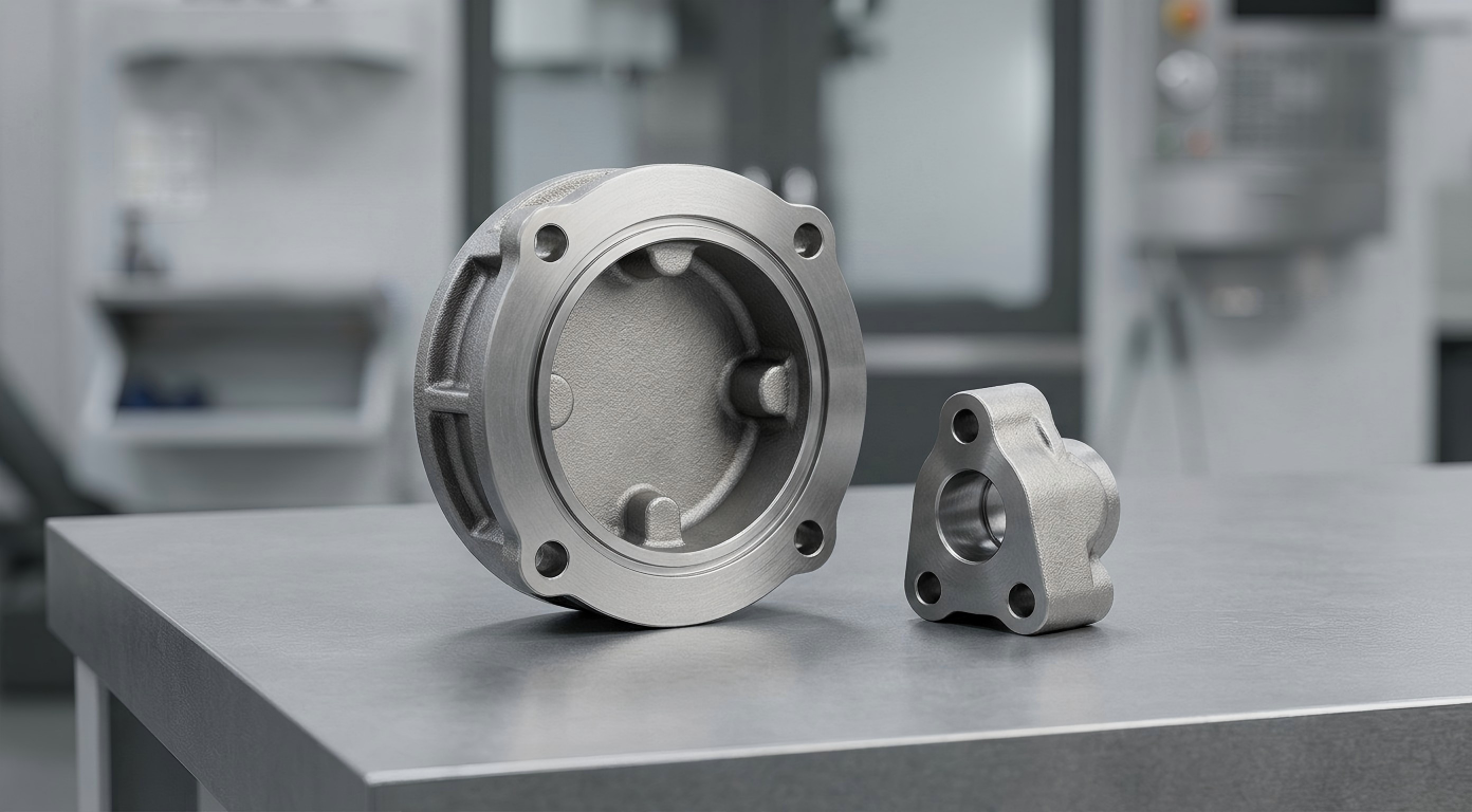 Machinery End Covers & Connection Blocks | Cast Steel Parts Custom cast steel machinery end cover and connection block with machined sealing face, bore and mounting holes