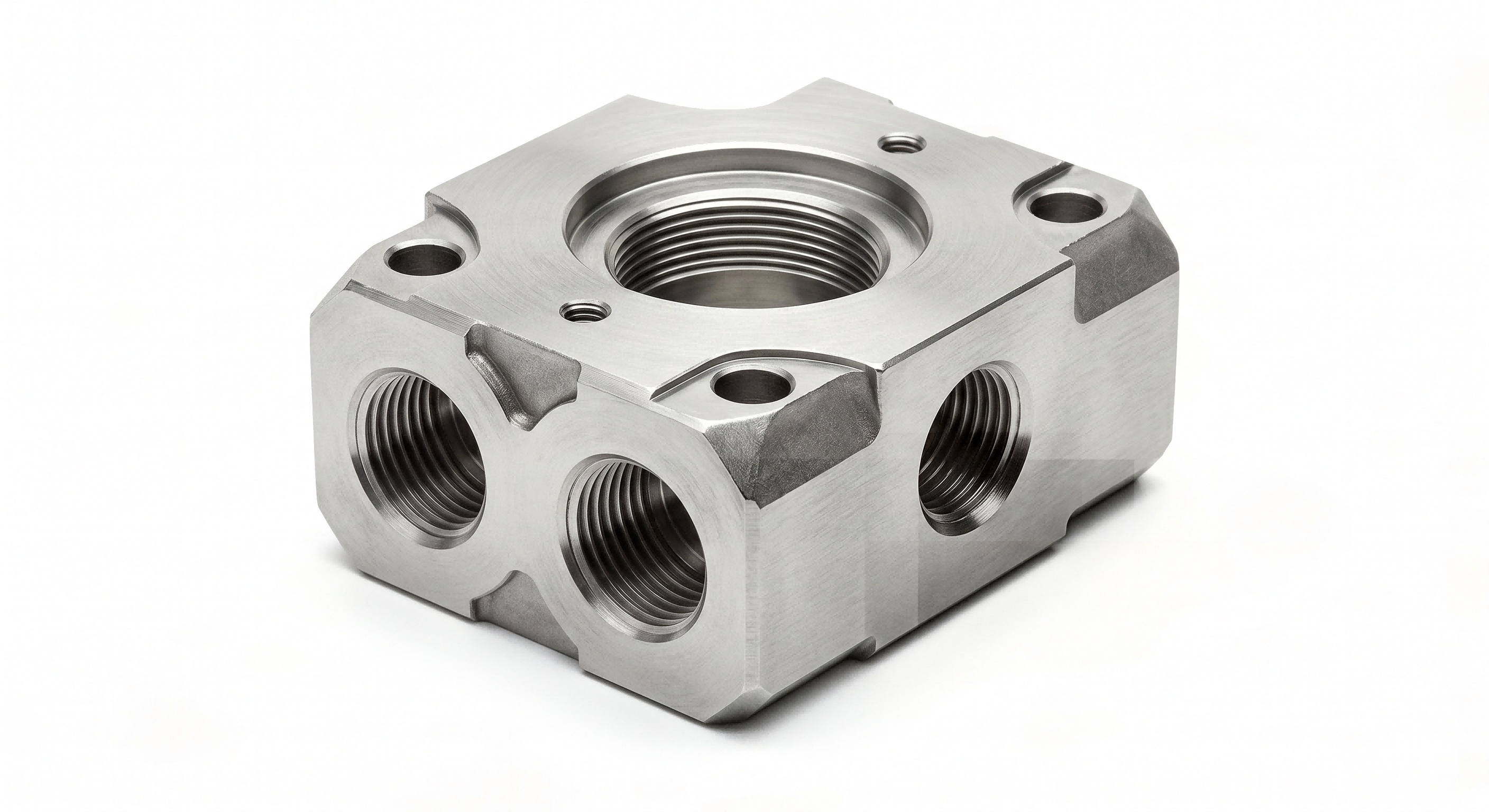 Connector Block and Adapter Investment Casting Part CNC machined investment cast connector block and adapter for instrumentation assemblies