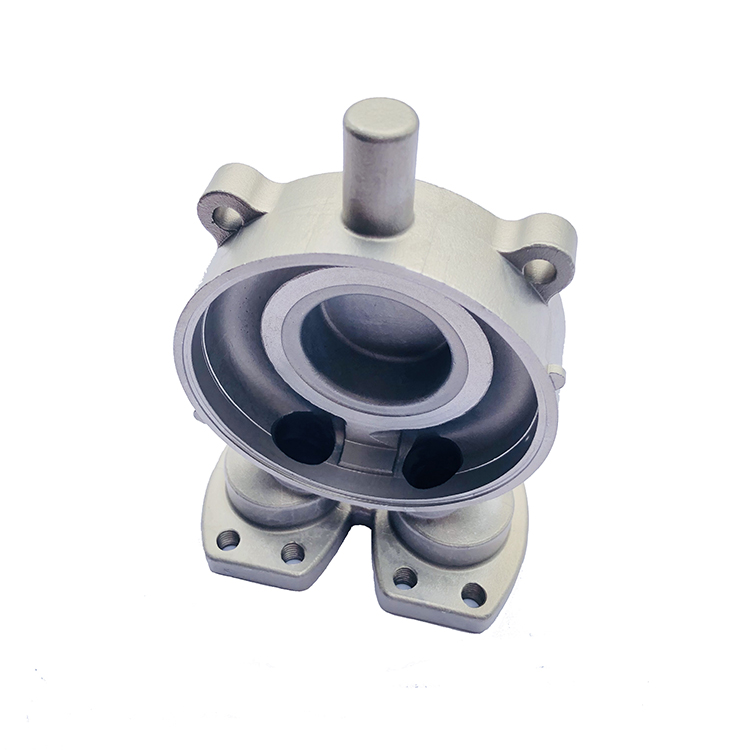 Stainless steel pump body casting with complex internal flow channels