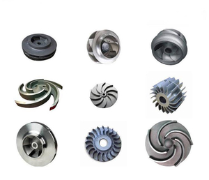 Investment cast stainless steel pump impellers in different designs