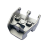 Custom investment cast stainless steel hardware mounting bracket with ribs and mounting features