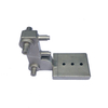 Side view of a custom cast mounting bracket showing the support arm profile and projecting connection features