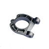 Stainless steel investment casting mounting bracket showing central bore and reinforced structure