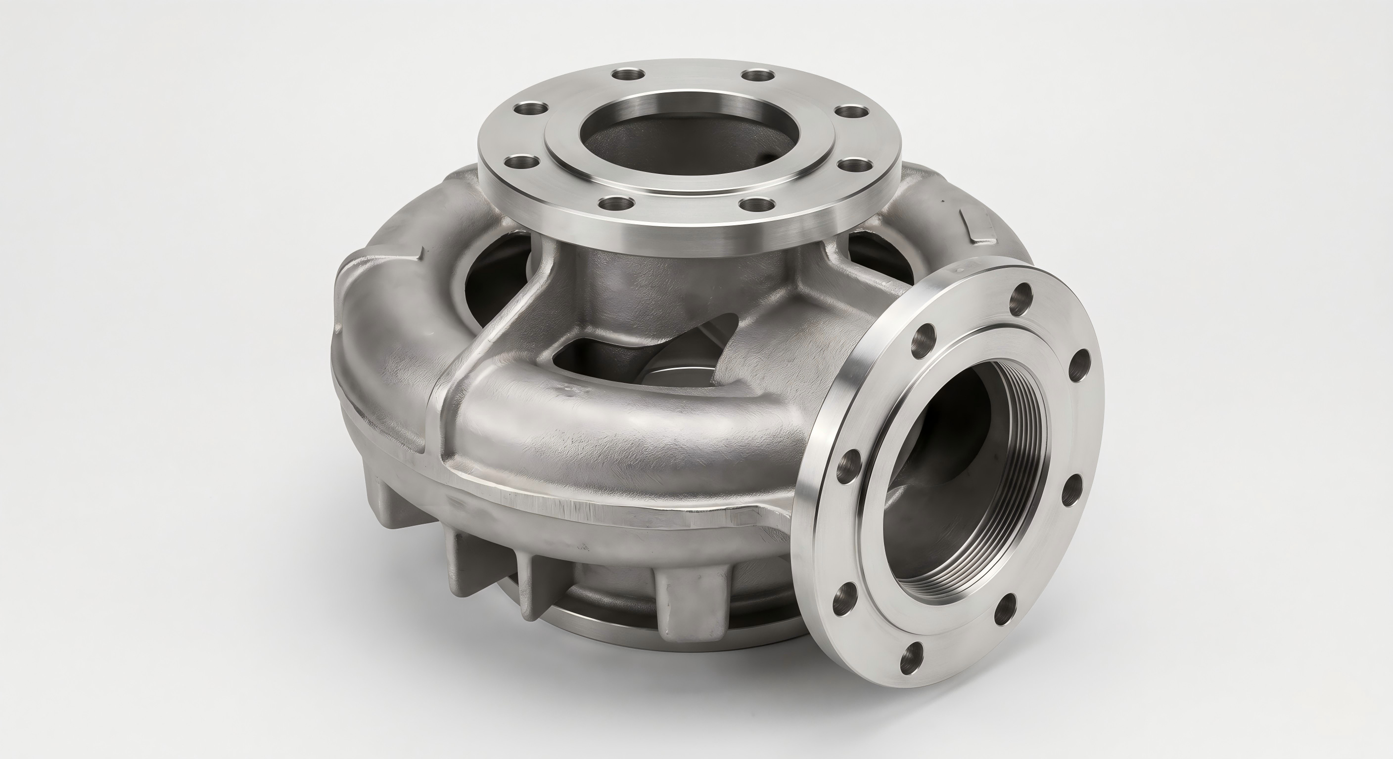 Marine pump housing casting for fluid handling systems