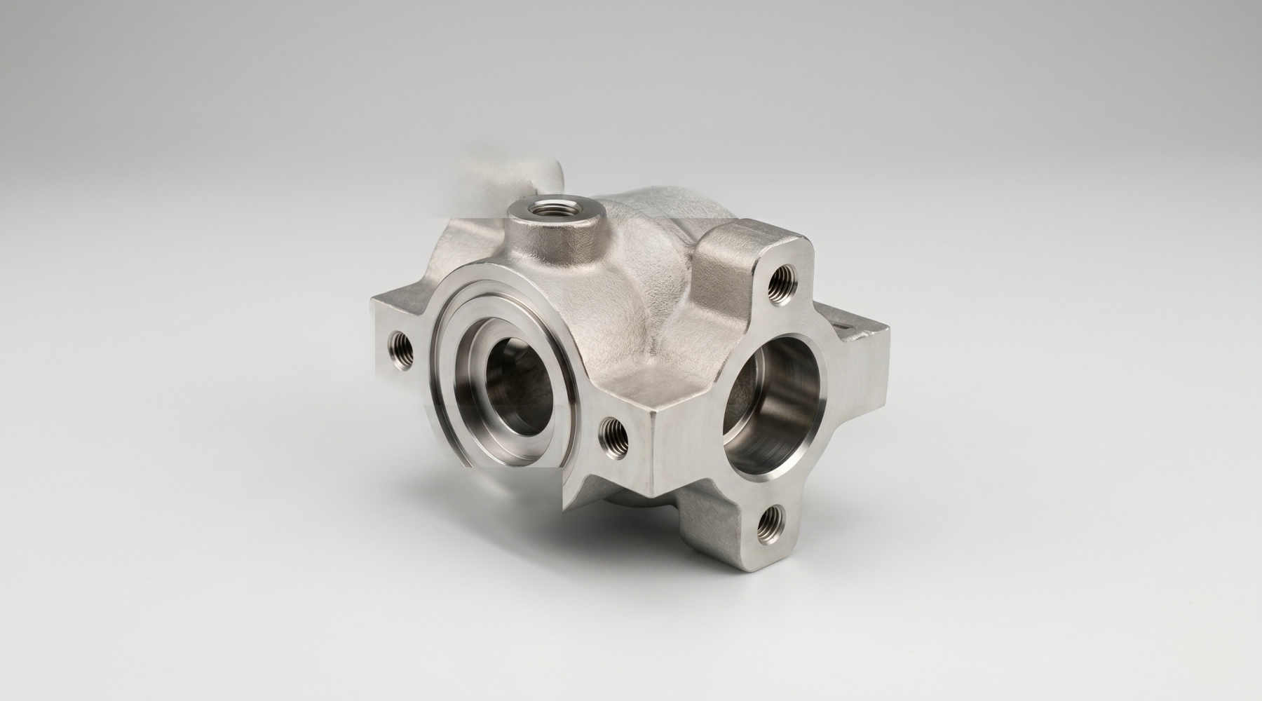 Stainless steel casting component with machined surfaces