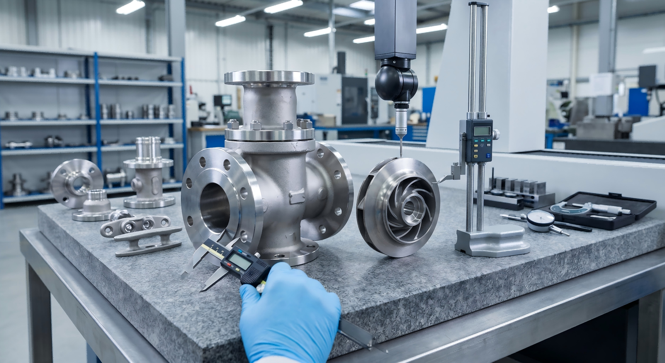 Quality inspection for petrochemical and marine casting parts