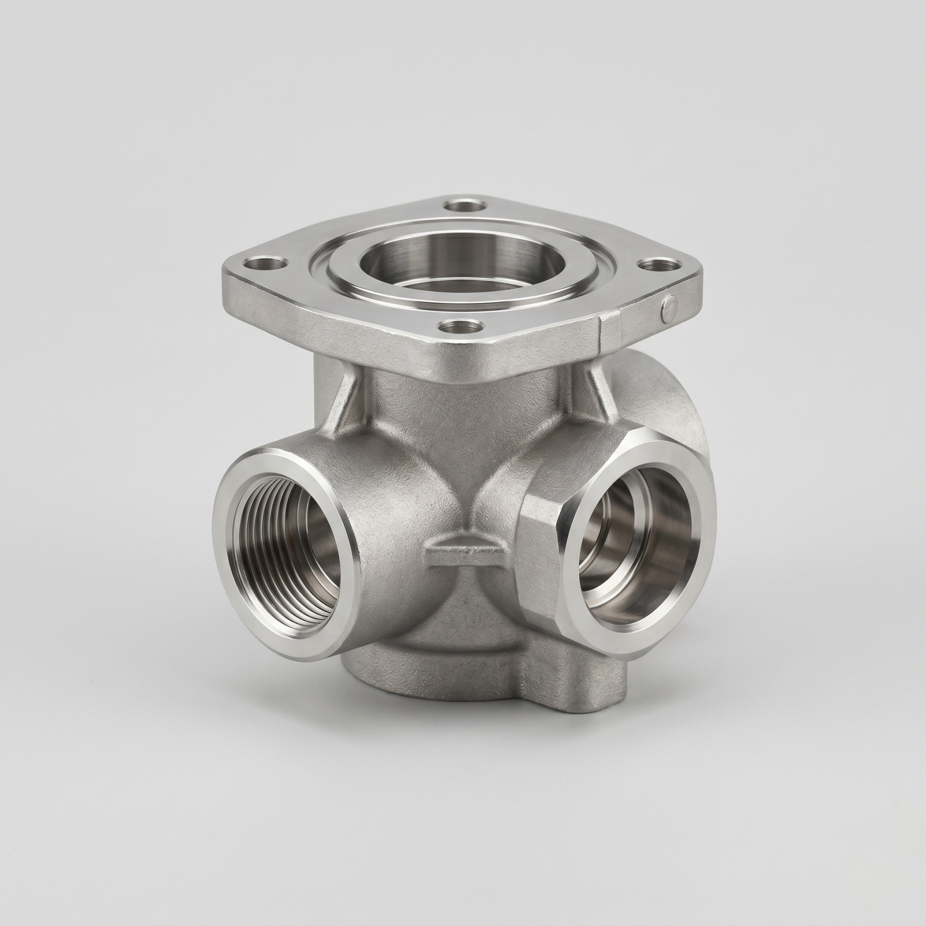 Cast connector seat component for valve and flow control assemblies