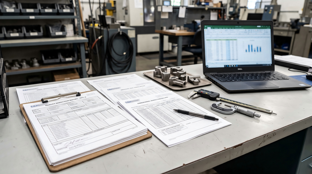 Inspection reports and measuring tools for casting quality documentation