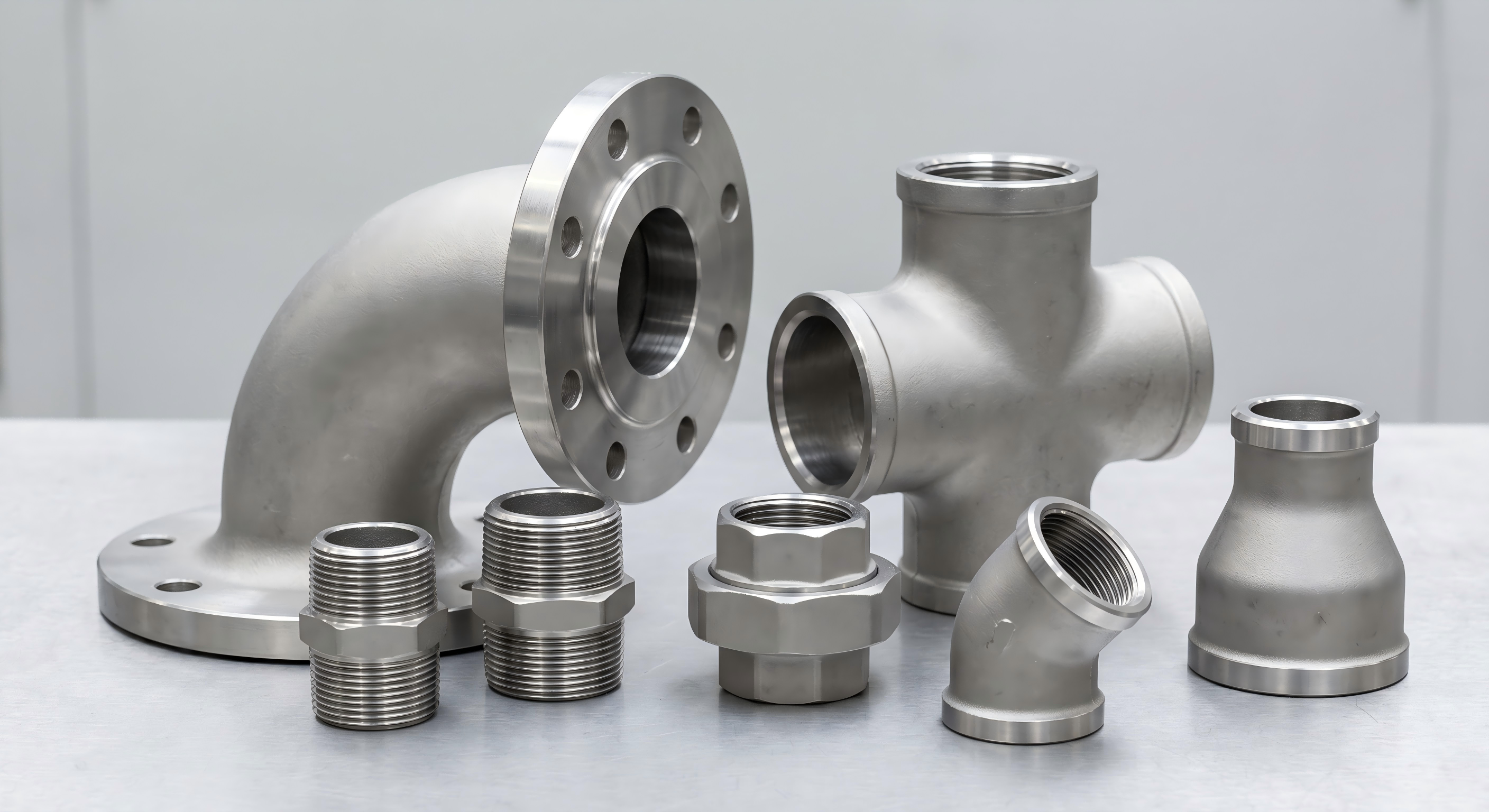 Duplex stainless steel pipe fitting casting for fluid systems