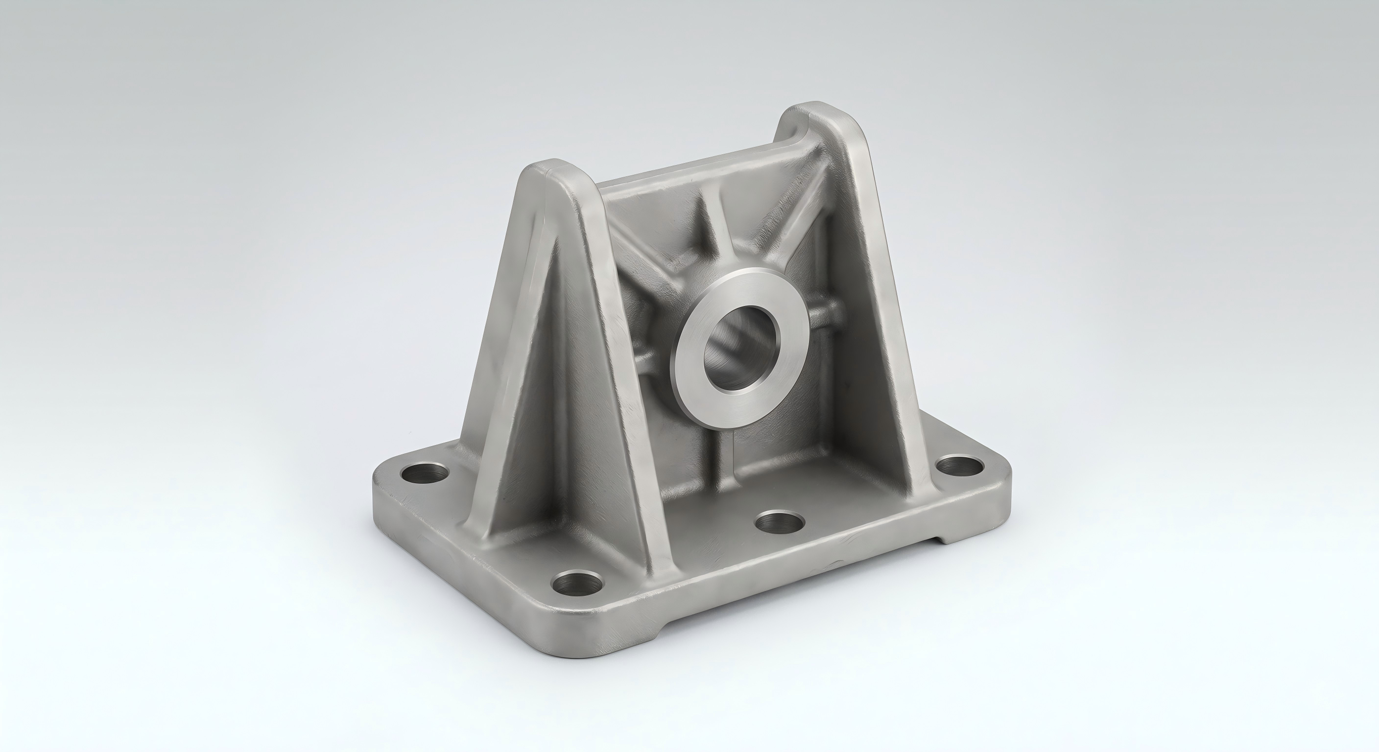 Carbon steel investment casting bracket for engineering applications