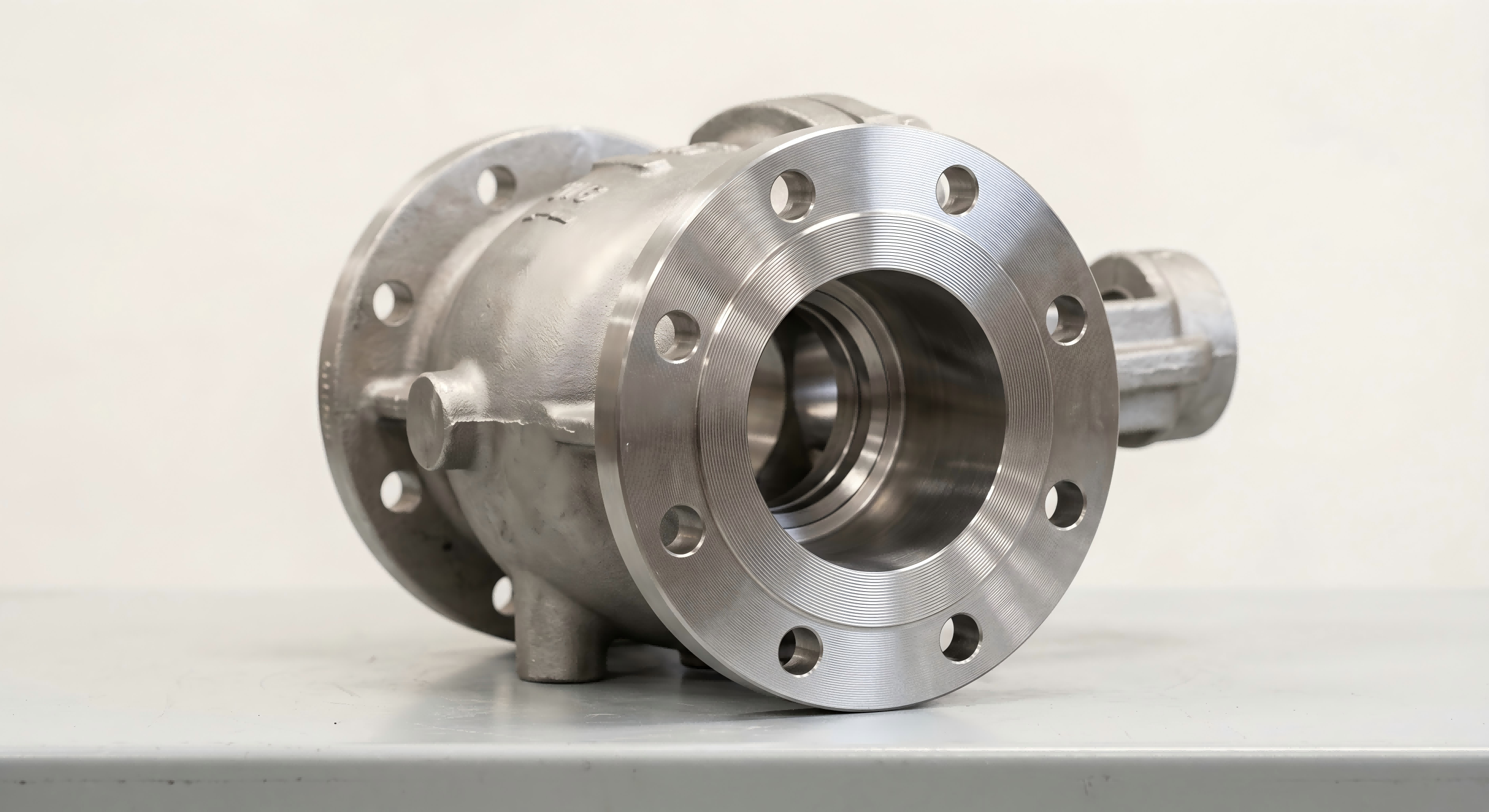 CNC machined sealing surface on investment cast valve body