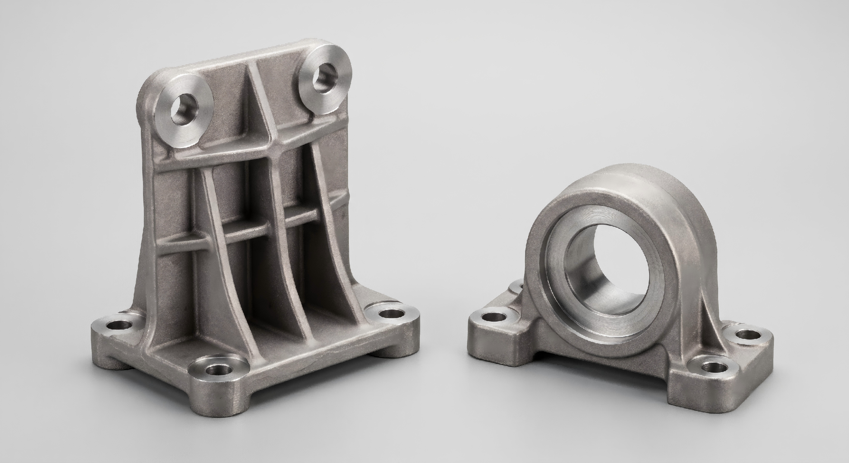Custom investment cast industrial machinery parts including brackets, connectors and equipment components