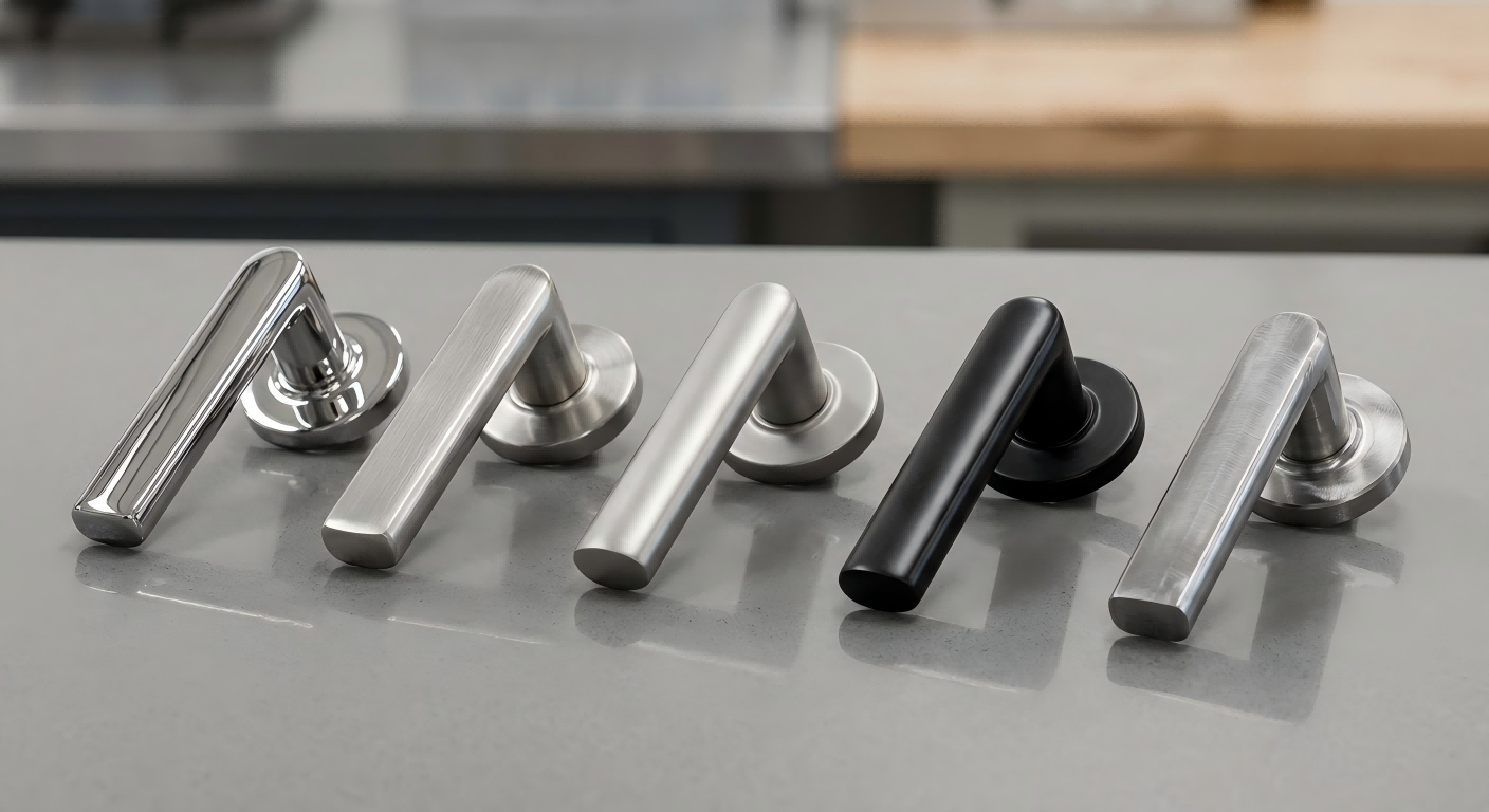 Materials and surface finish options for hardware and architectural metal parts