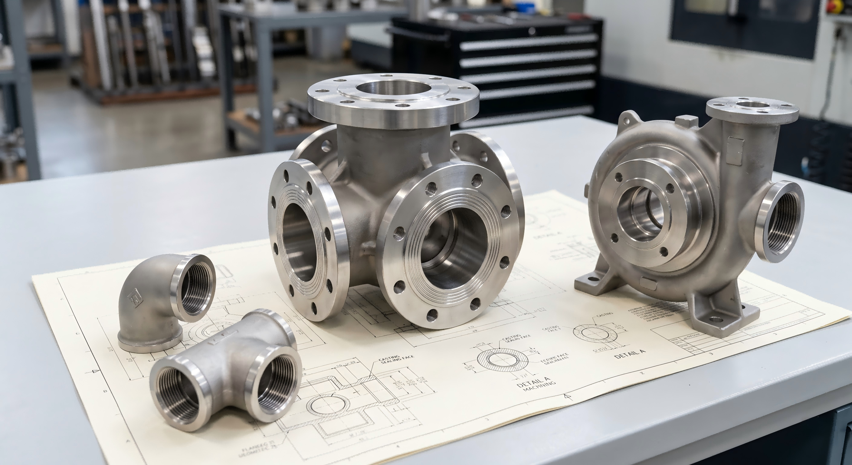 Duplex stainless steel investment casting and CNC machining process