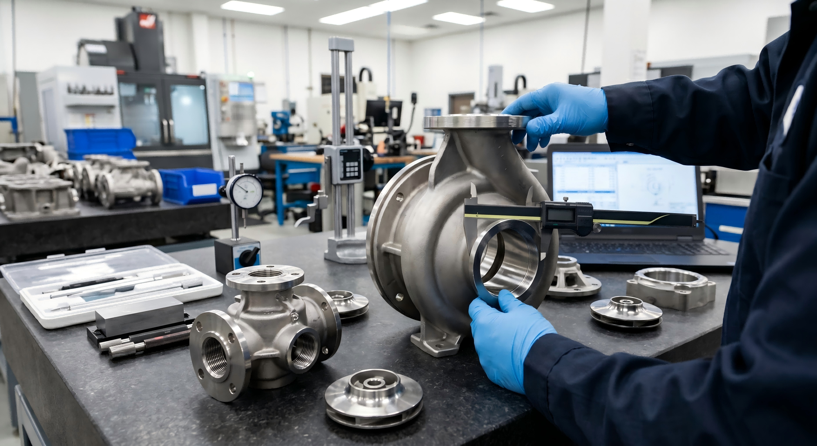 Quality inspection of CNC machined investment cast parts