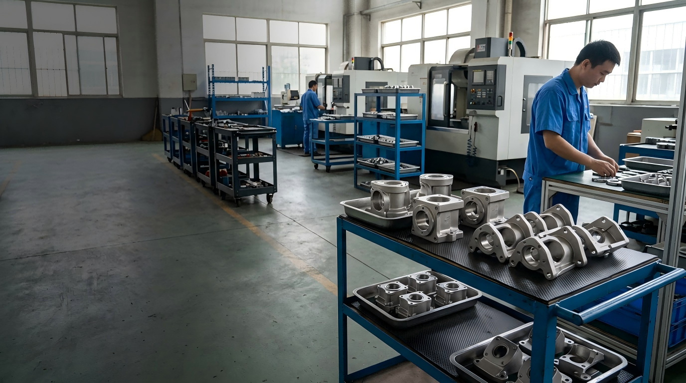 Completed custom steel components prepared for inspection and delivery in Zeren’s manufacturing workshop