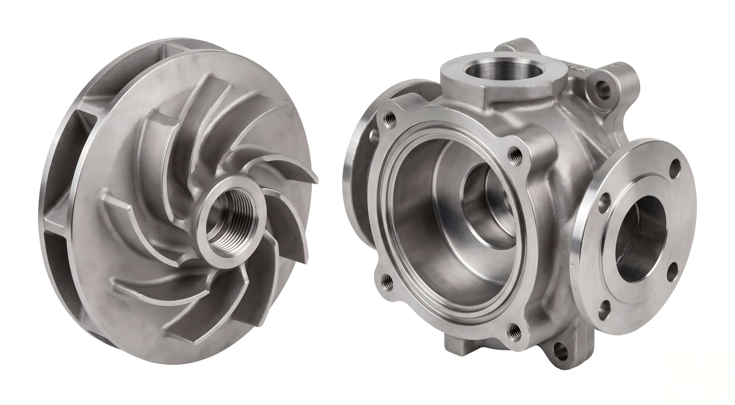Stainless steel impeller and valve body for pump and valve applications