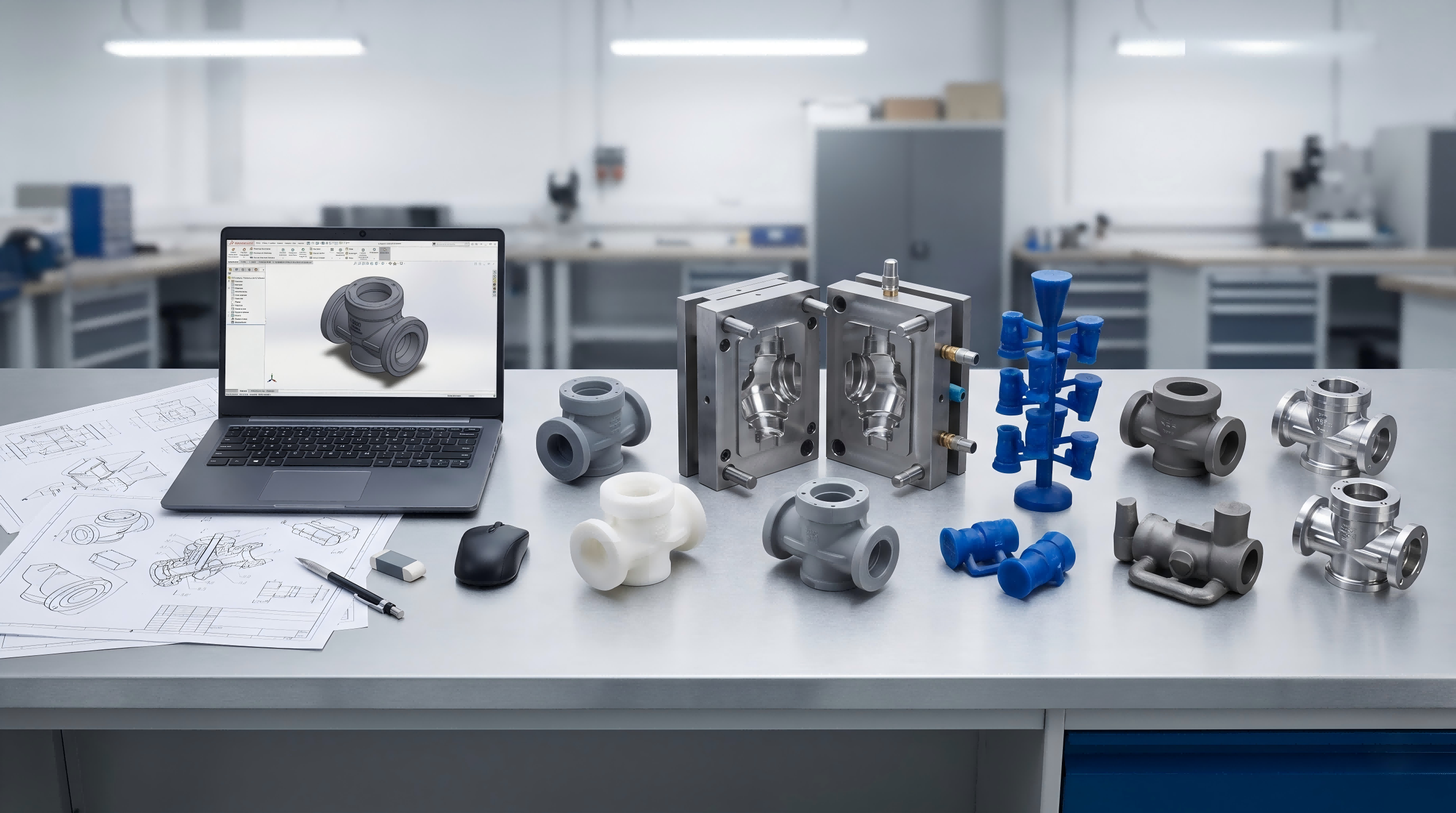 Workflow from drawing review to investment casting production