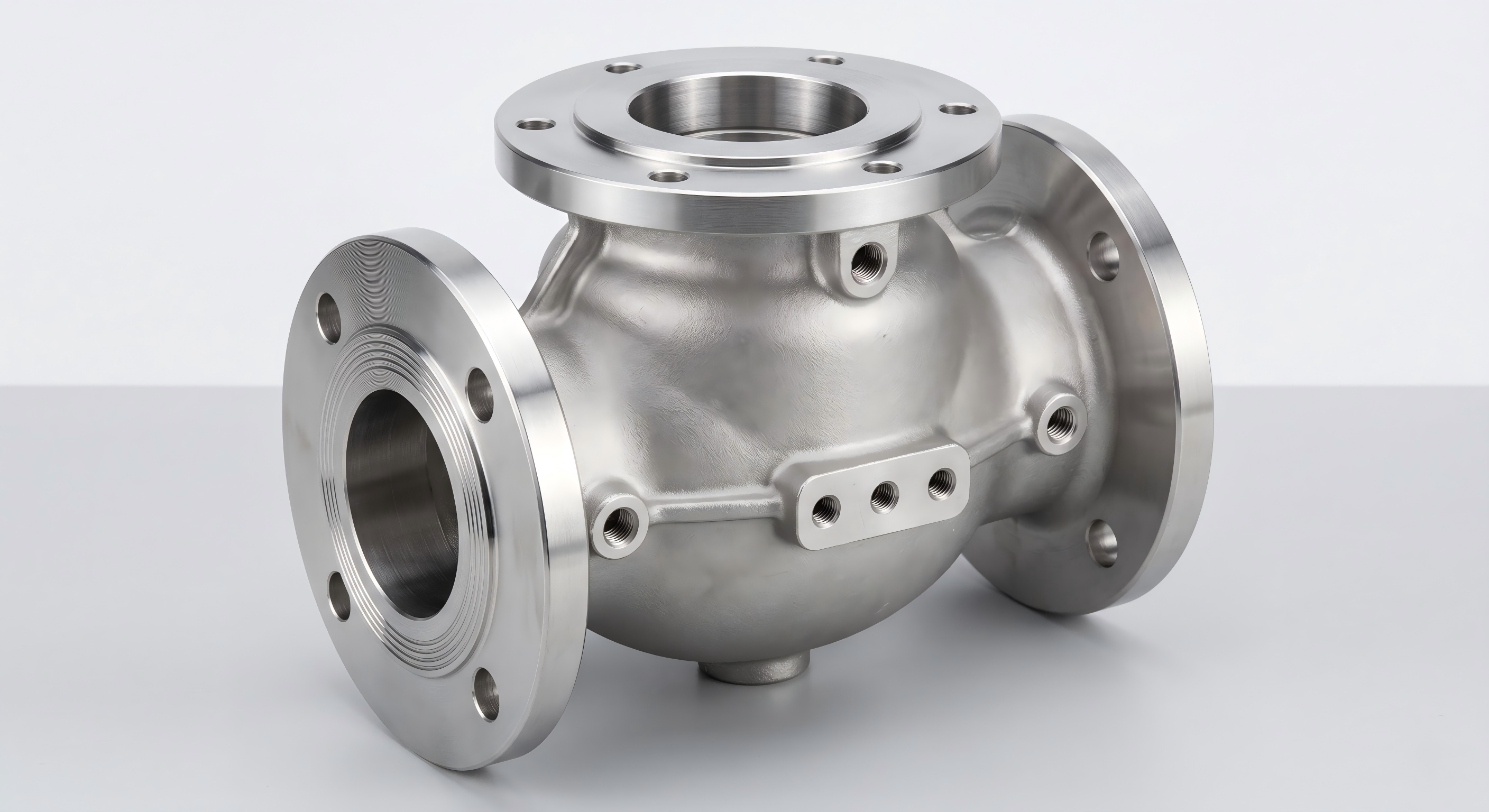 Duplex stainless steel valve body casting with machined sealing surfaces