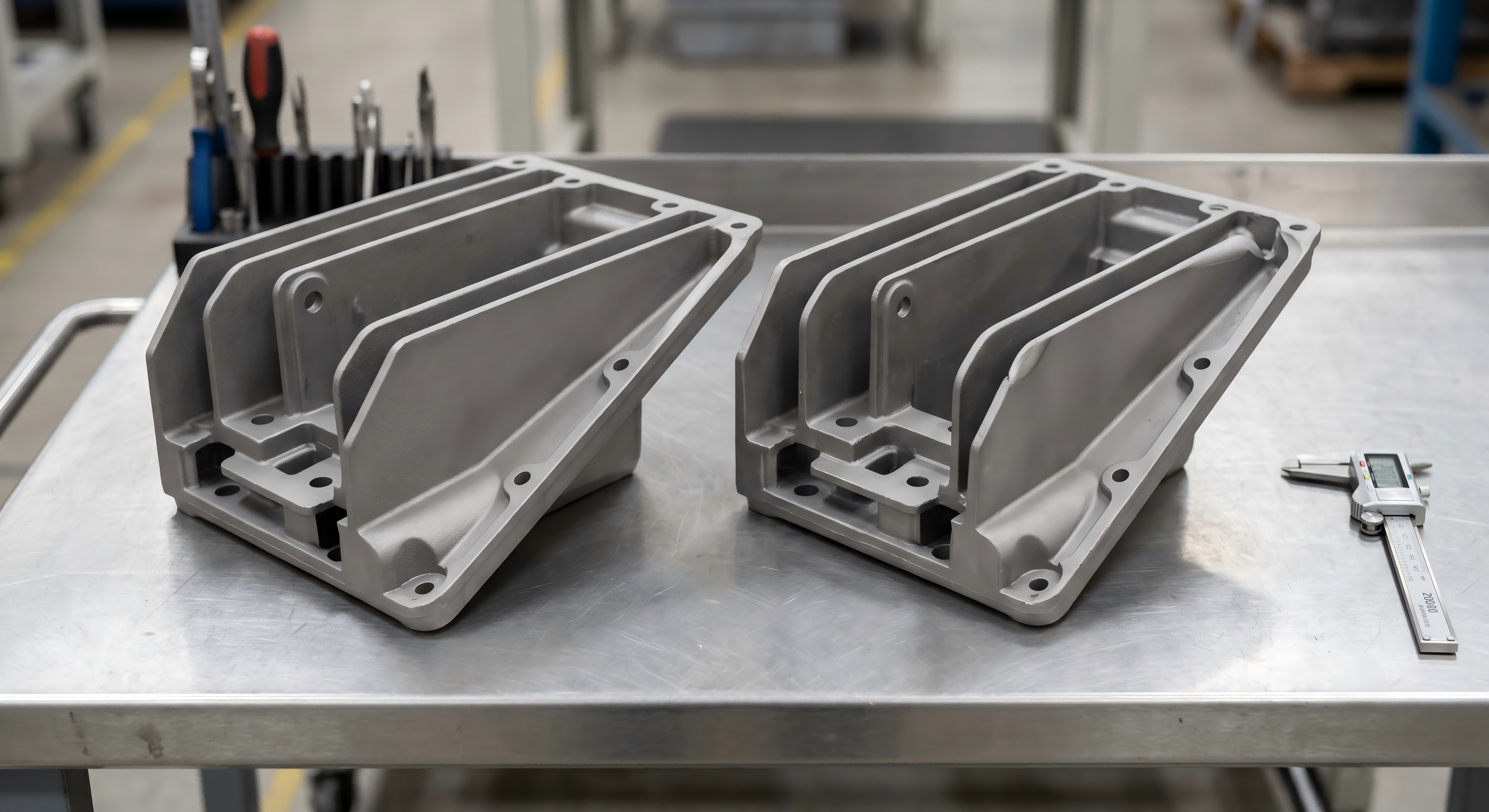 Comparison of complete filling and misrun defect in small steel investment castings