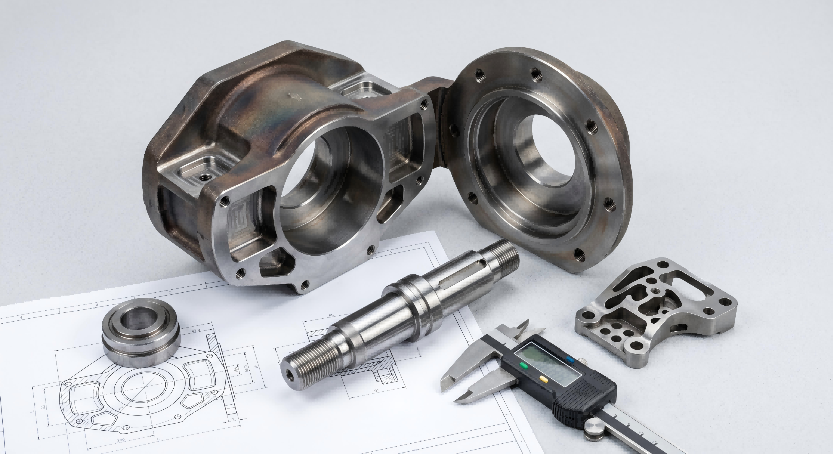 Custom heat treated cast and CNC machined parts produced according to customer drawings