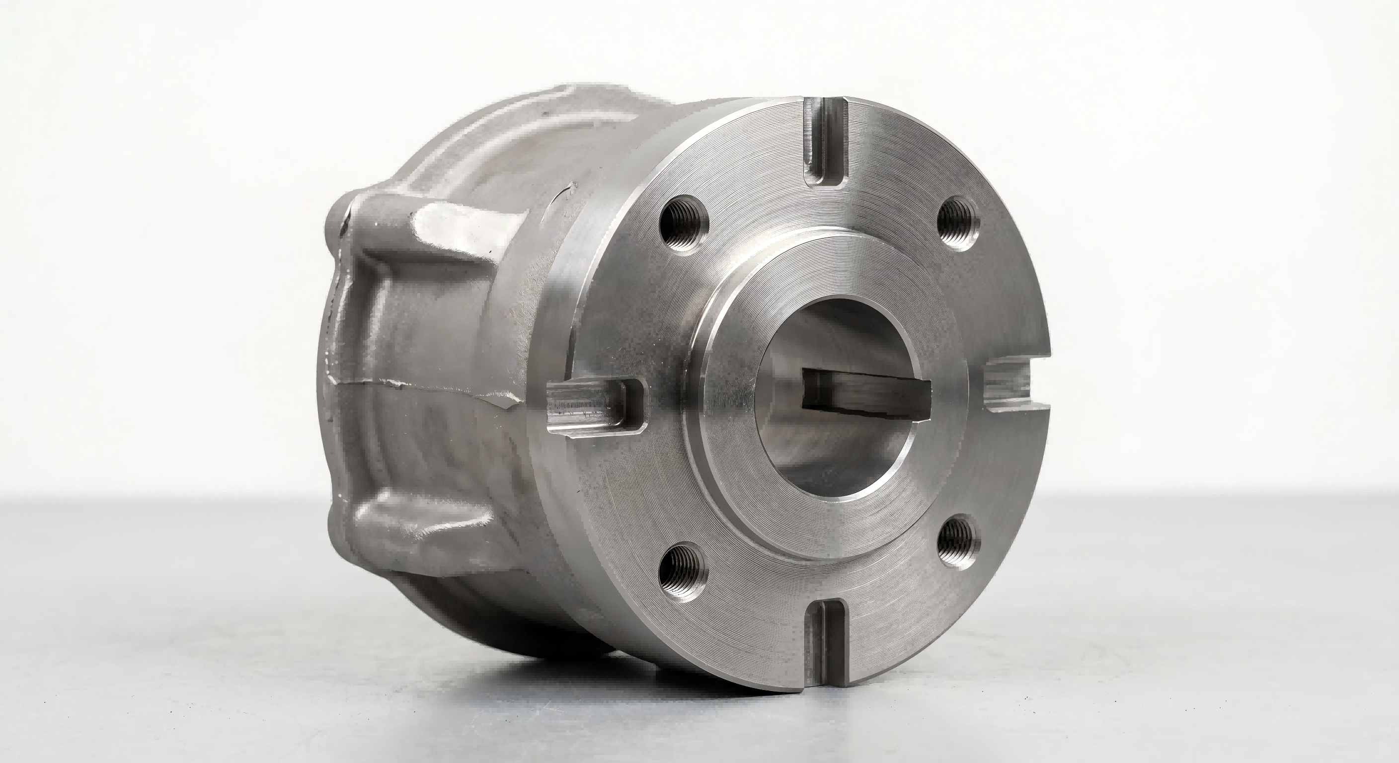 CNC machined grooves slots and keyways on cast metal part