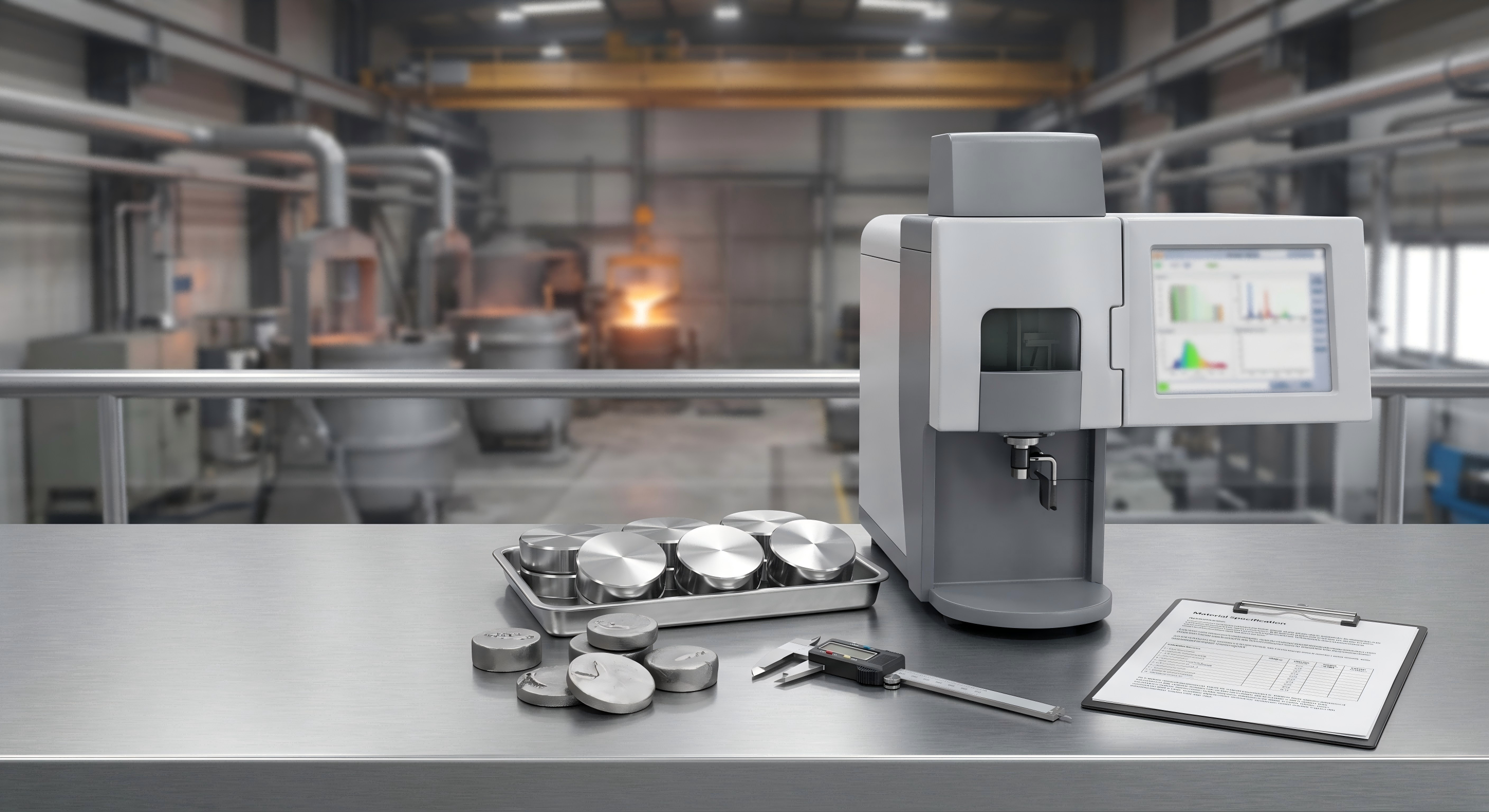 Chemical composition verification and adjustment for investment casting metal samples