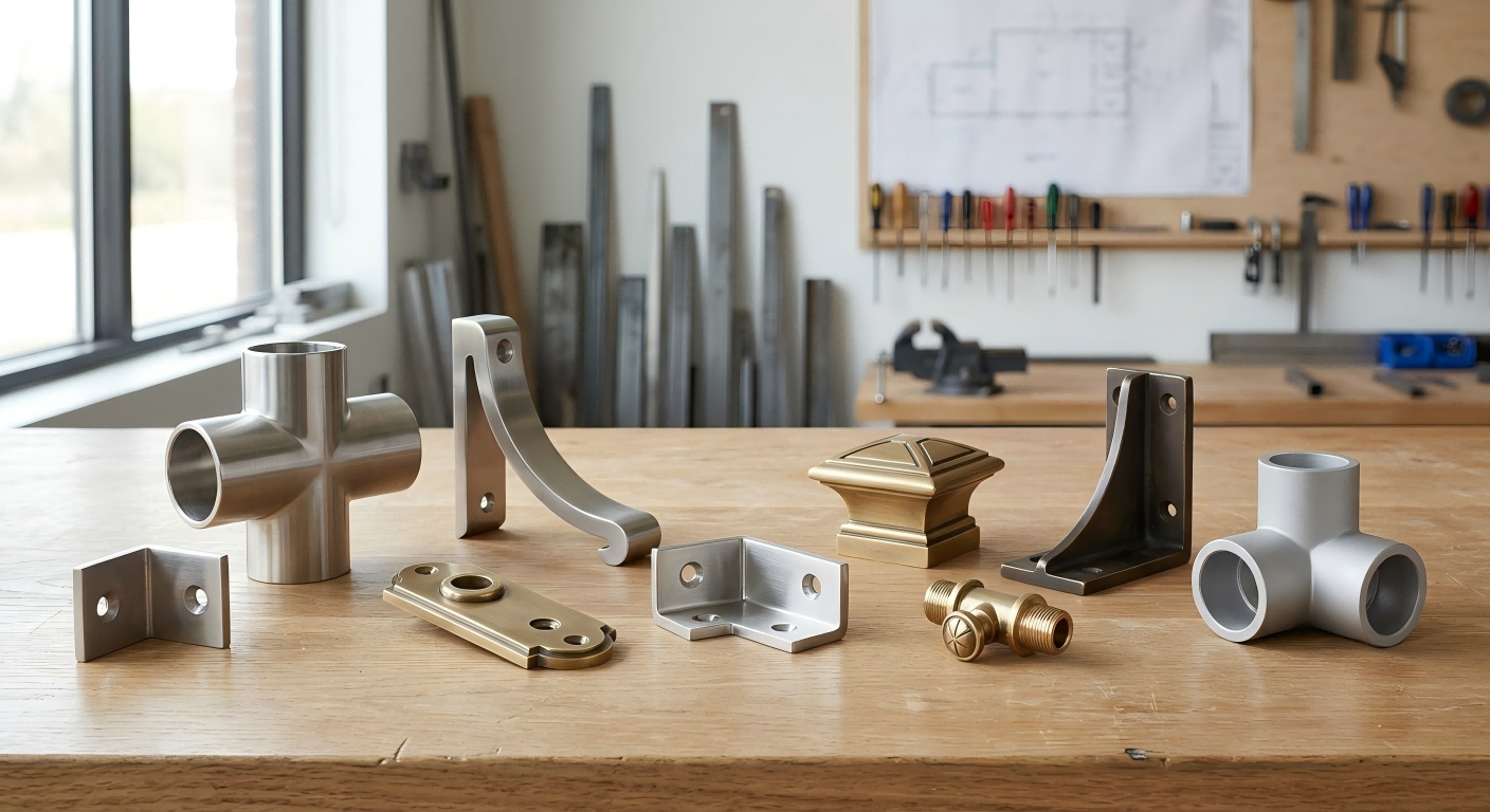 Decorative connectors and custom architectural investment cast metal parts