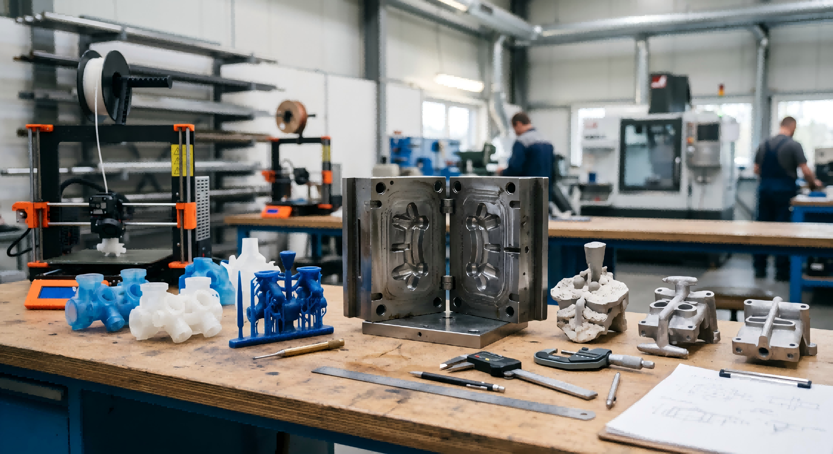 Casting mold, wax patterns and 3D printed prototypes for investment casting development