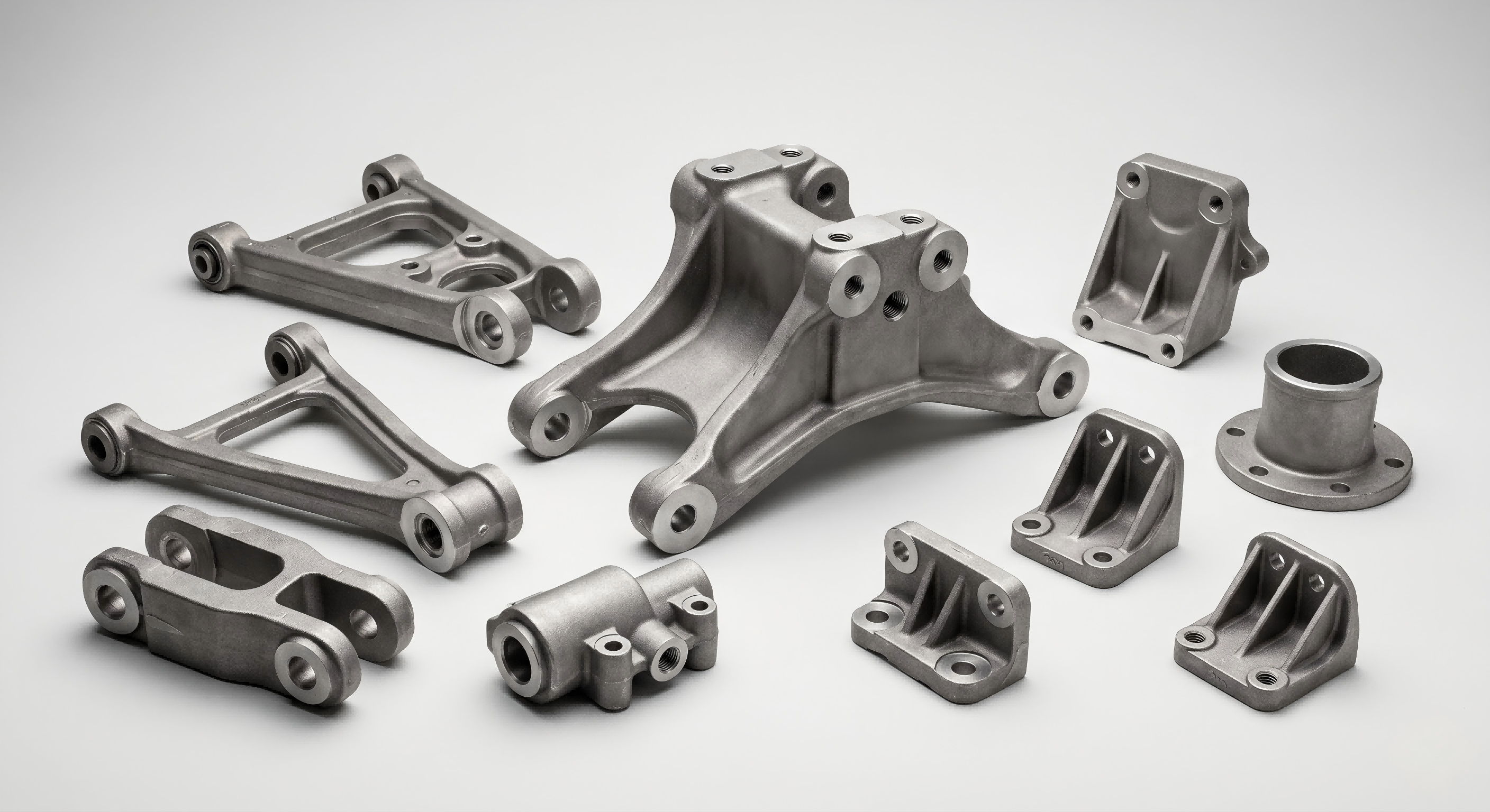 Carbon steel transportation casting parts with machined mounting features