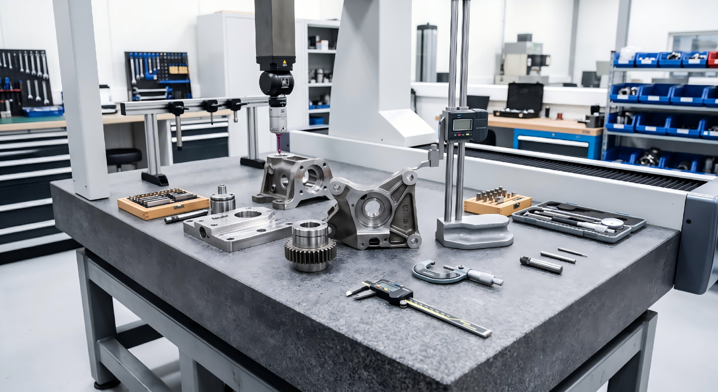 Quality inspection of cast and machined parts using precision measuring equipment