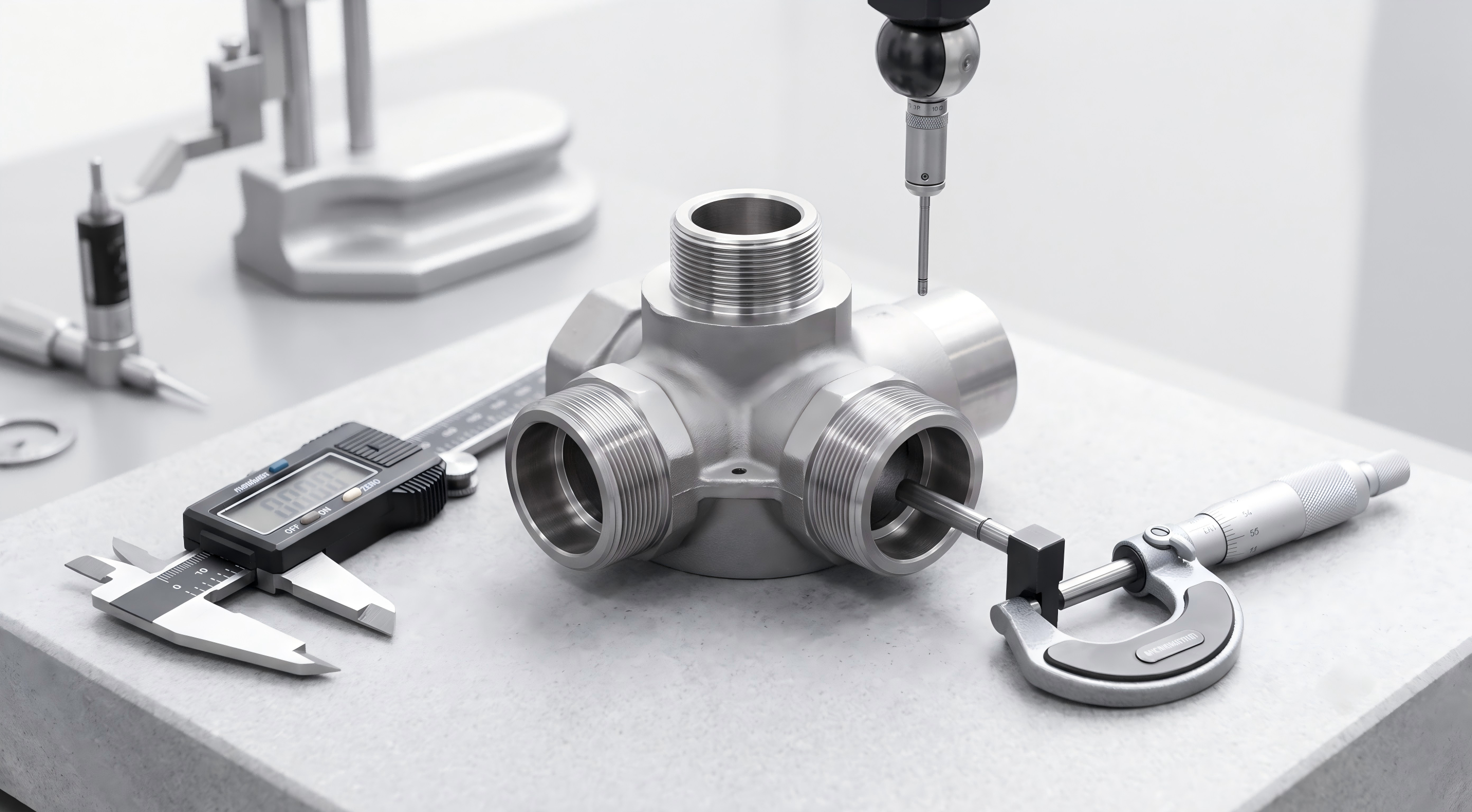 Inspection and quality control for steel casting parts using precision measuring tools