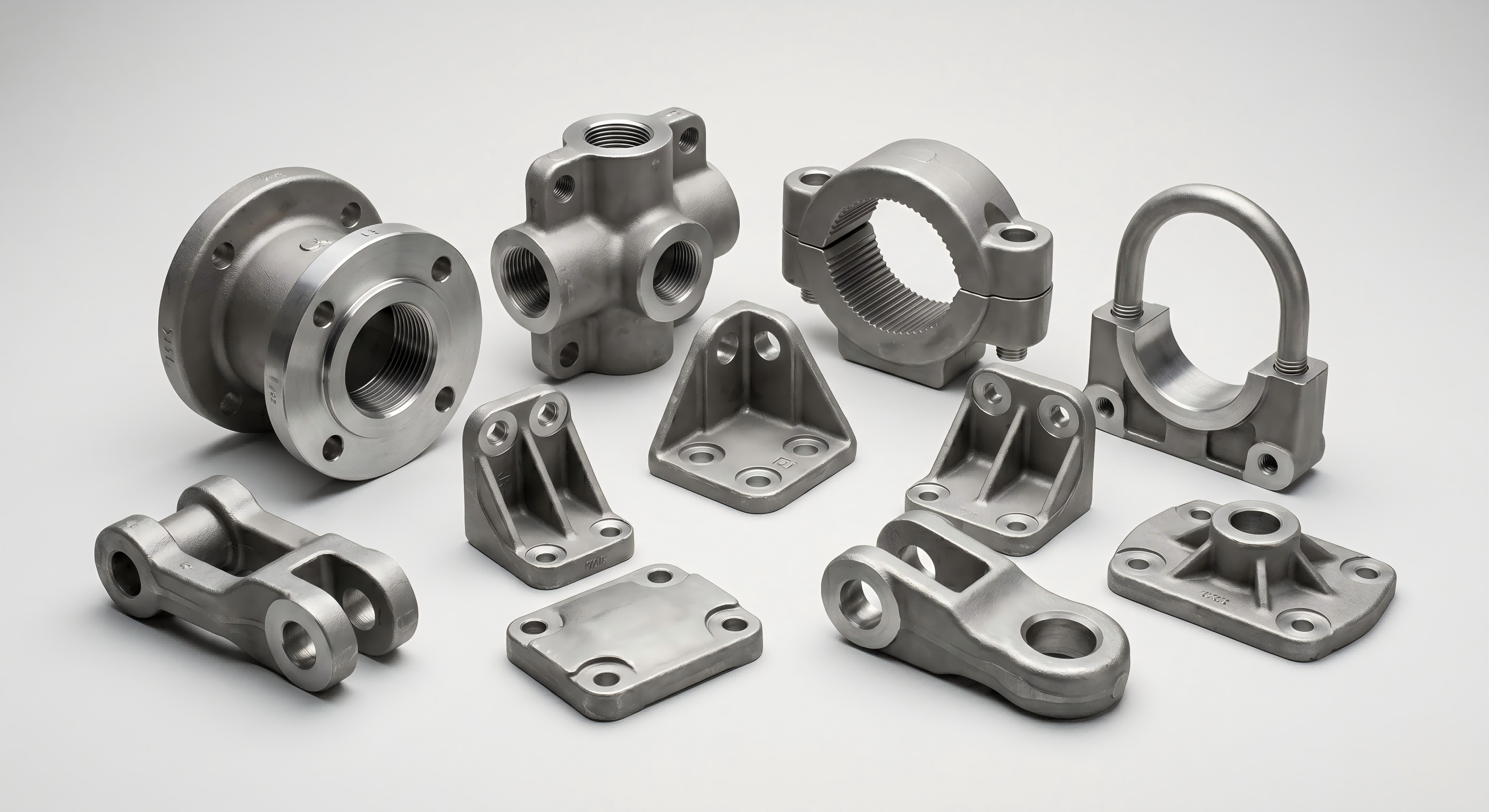 Carbon steel hardware and structural fitting castings for industrial use
