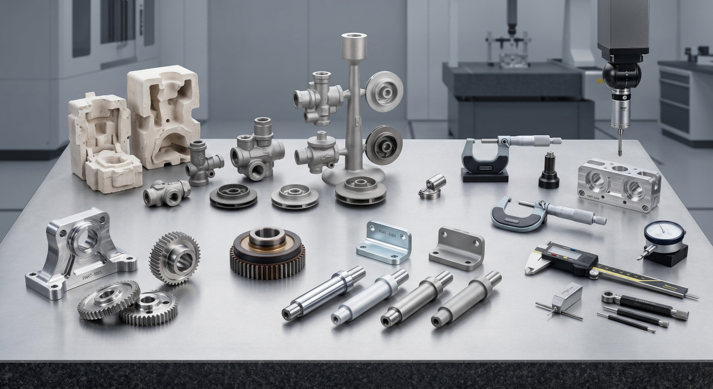 Investment casting CNC machining heat treatment surface finishing and quality control capabilities