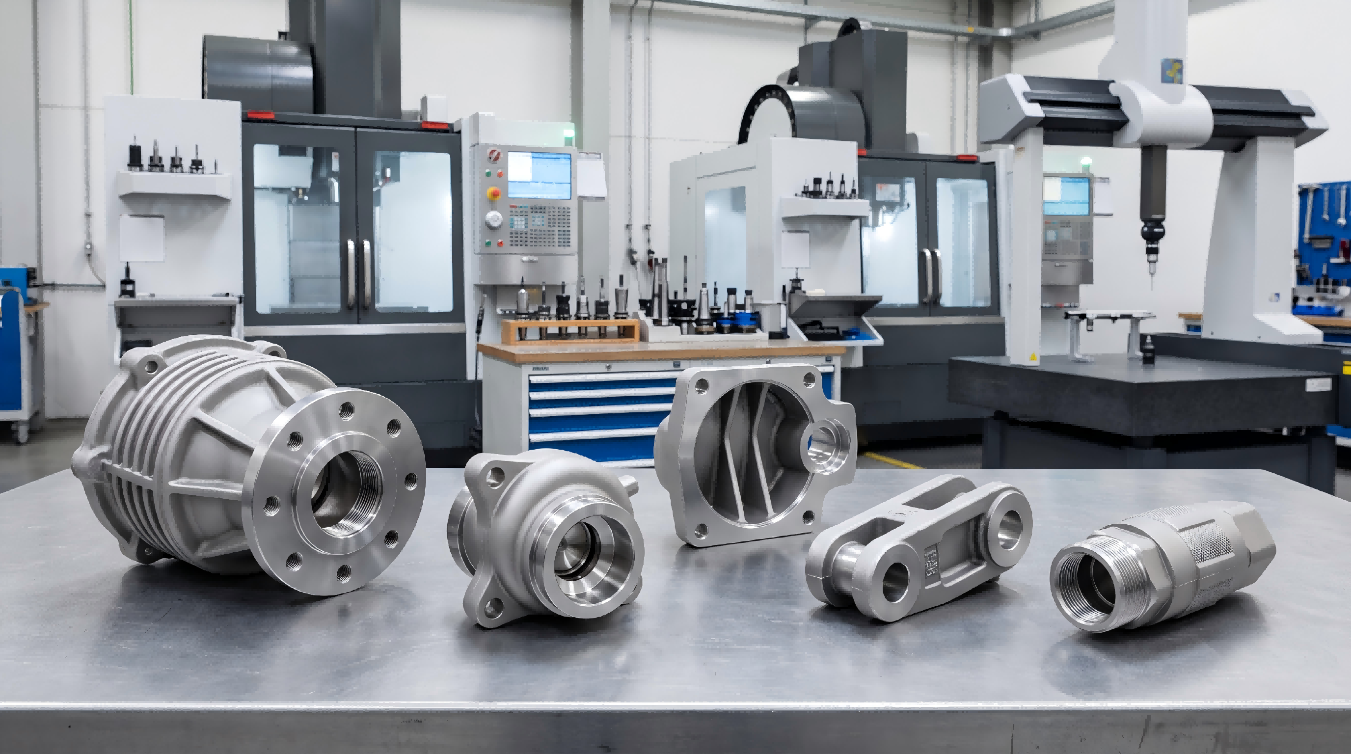 Custom steel investment casting and CNC machining capabilities with cast and finished parts