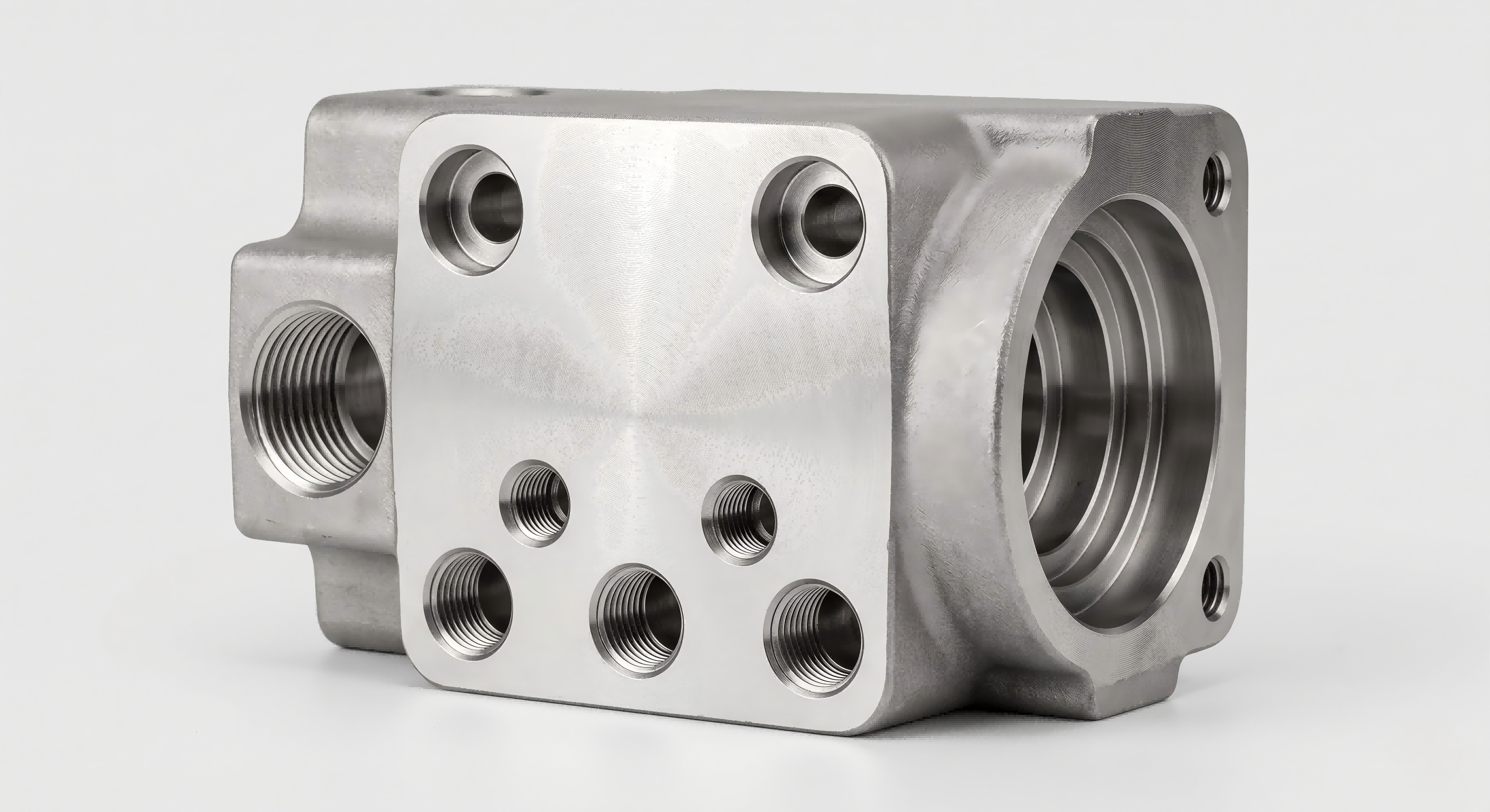 Investment cast parts with drilled tapped and bored machined holes