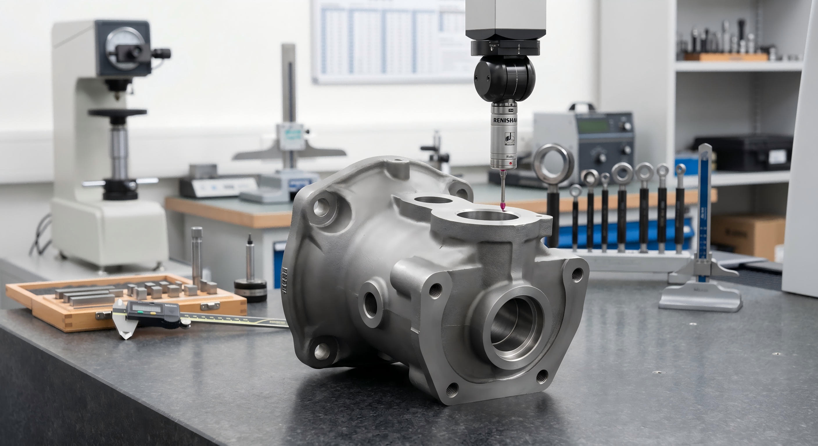 CMM and hardness inspection for wear-resistant steel investment castings